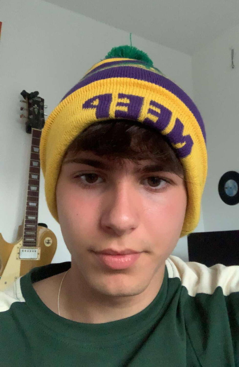 Nico wearing a Neep hat